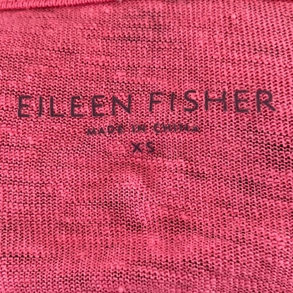 Eileen Fisher Linen Coral Top Sz XS - Picture 3 of 5
